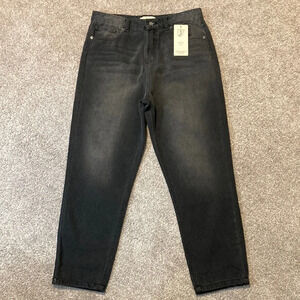 NWT DTT Emma Core Super High Waisted Mom Jean Black 8